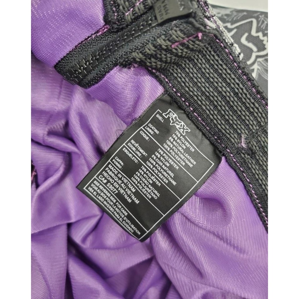 FOX Racing Girls 7/8 Juniors White Purple Motocross Riding Pants - Picture 4 of 9
